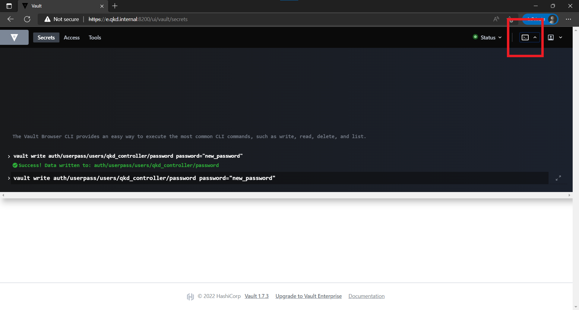 Vault userpass change password :scale: 60%    :figwidth: 60%